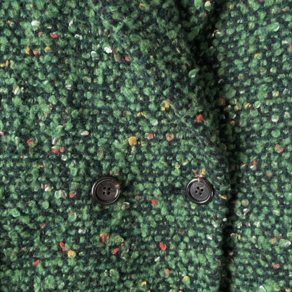 J. Crew Green Daphne Tweed Topcoat Coat Size 0 XS - Picture 7 of 15